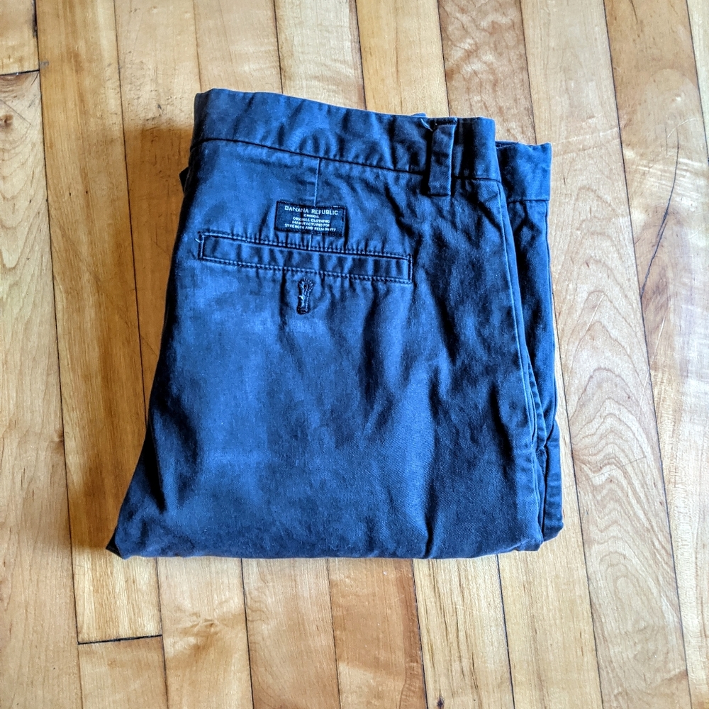 Banana Republic 34x34 Fulton Skinny Chino, Gray